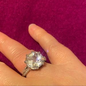 Avon cushion cut costume ring, medium